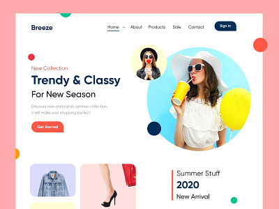 Trendy shopping Landing Page/website-UX/UI Design by Hira Riaz🔥 for ...