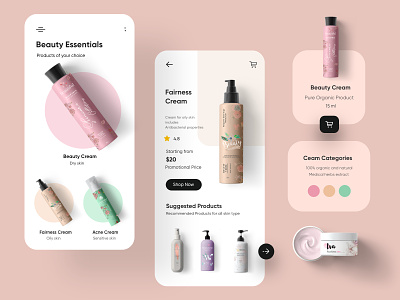 Organic Beauty products Mobile Application-UX/UI Design