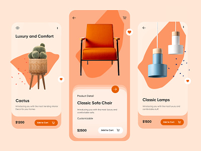 Furniture Detail Page Mobile App-UX/UI Design