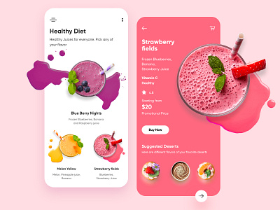 Dessert Restaurant Mobile app-UX/UI Design