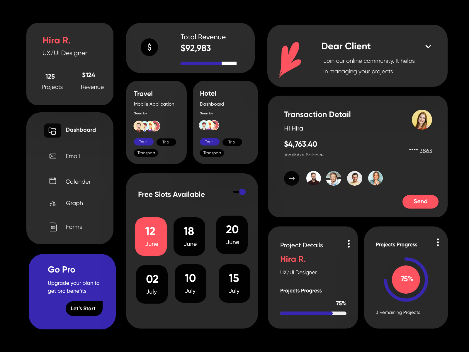 UI Design by Hira Riaz🔥 on Dribbble