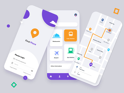Place Finder Mobile Application-UX/UI Designer