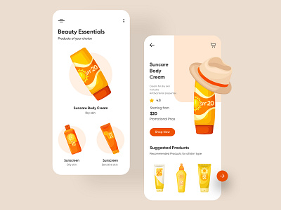 Beauty products Mobile Application-UX/UI Design