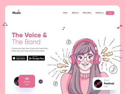 Music Store Landing Page-UX/UI Design
