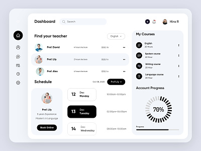 Education Dashboard-UX/UI Design admin app concept dashboad design education interface minimal onlinelearning platform ui uiux ux