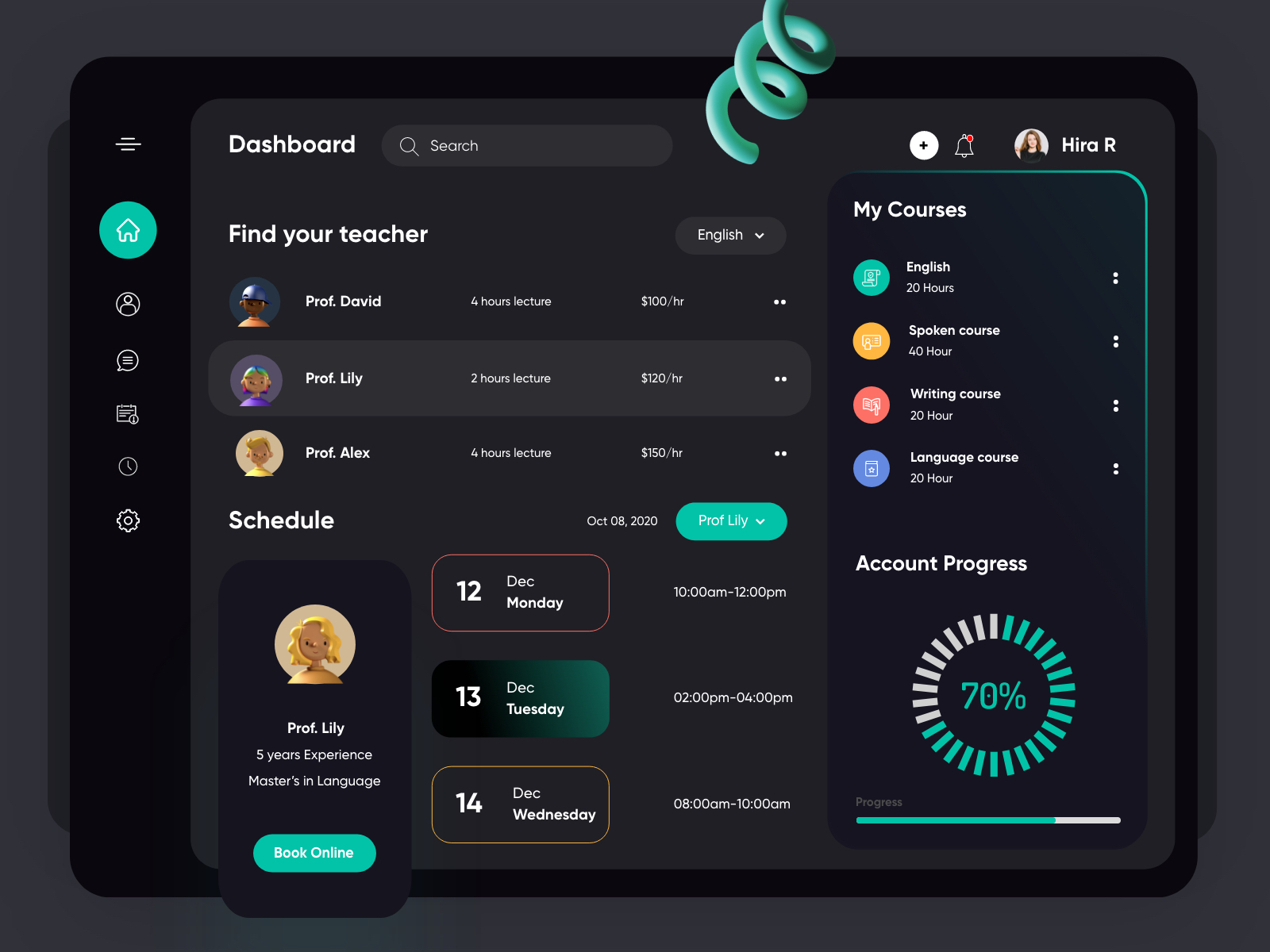 Education Dashboard Ux Ui Design By Hira Riaz For Upnow Studio On Dribbble