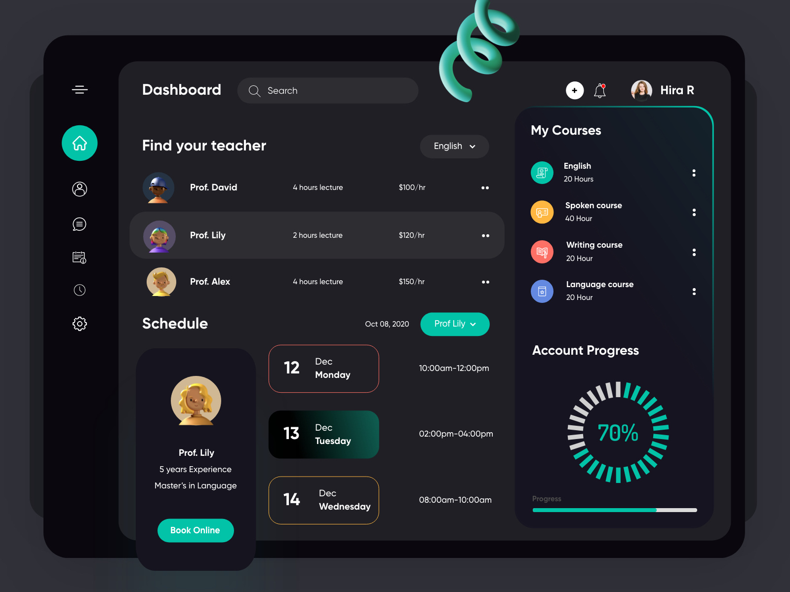 Education Dashboard UX UI Design by Hira Riaz🔥 for Upnow Studio on Dribbble