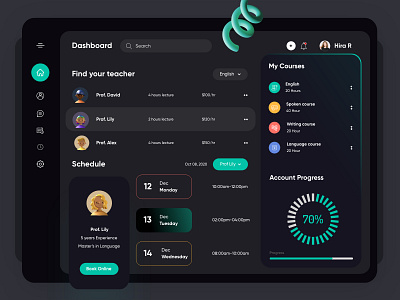 Education Dashboard UX UI Design