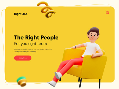 Right Job Landing Page Design