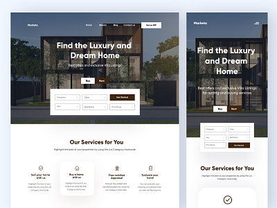 Property Finder Landing page-UX/UI Design home page homepage homepage design landing page product design product page web web design web page website