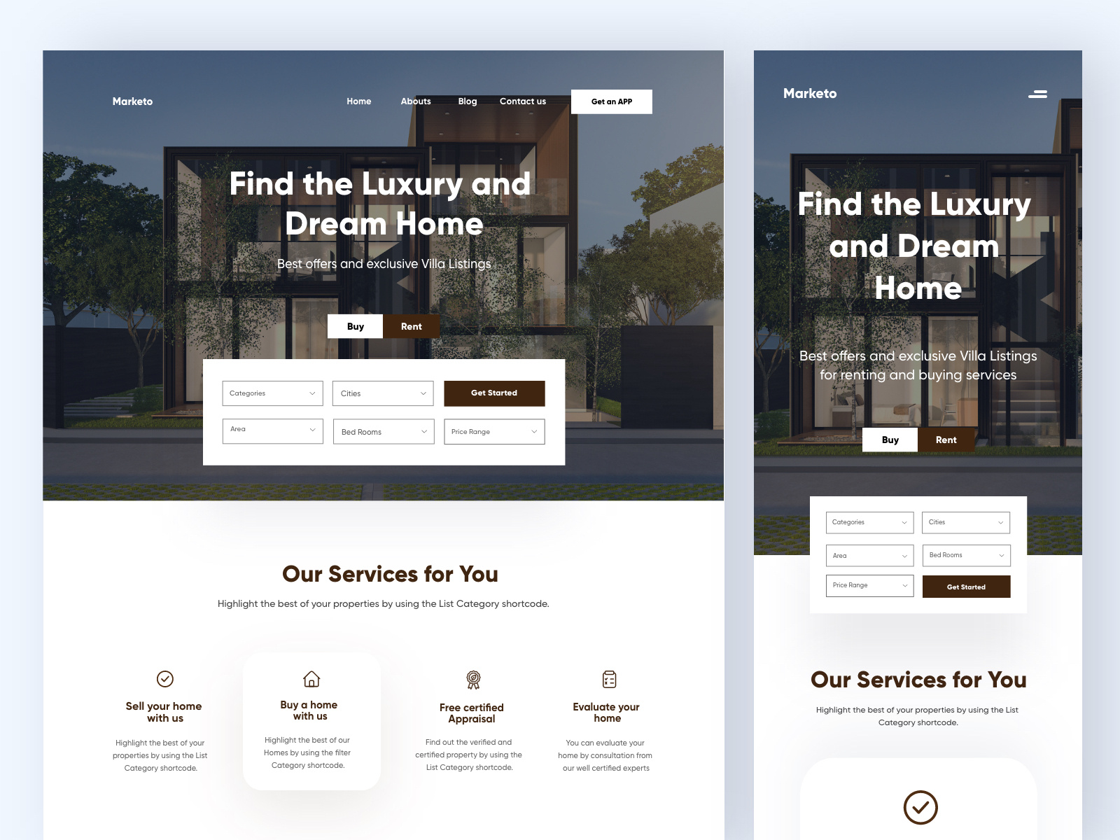 Property Finder Landing Page UX UI Design By Hira Riaz For Upnow