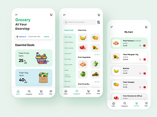 Grocery Mobile App by Hira Riaz🔥 for Upnow Studio on Dribbble