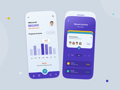 Finance Mobile App-UX/UI Design adobe xd appdesign clean creative design design 2020 expenses financeapp fintech illustration minimal mobile app mobile ui mobileapp mobileui mobileuxui spendingsapps ui uidesign uxui