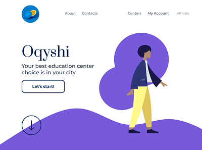 Education centers searching platform Oqyshi design illustration webdesign