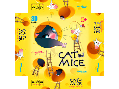Кошки-мышки. настольная игра, пирамида 3d дырки кот мышь настольная игра пирамида сыр
