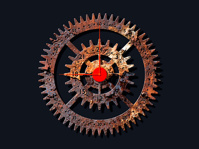 Настенные часы, 24 мезанизм металл настенные часы ржавчина часы шестерня