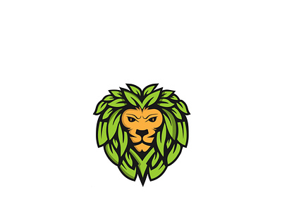 Dribble animation art branding design eco fullcolour icon illustration illustrator lion head logo logotype type vector