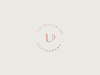 Logo for restaurant branding cup identity logo logo design logomaker logotype pink gold restaurant round round logo