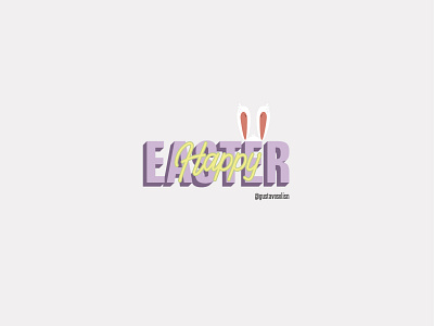 - Happy Easter - branding design bunny design flat design happy easter illustration logo logo design logotype
