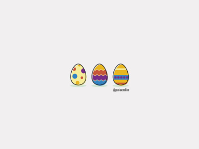 - Happy Easter - eggs flat design happy easter illustration vector design