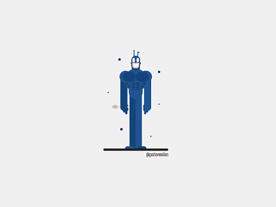 The Tick character design flat design illustration spoon superhero tv show