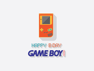 Game Boy flat gameboy gamer geek icon iconography illustration ilustracion simple vector venezuela vintage