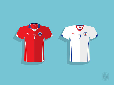 Chile 2014 Soccer Jersey chile flat football illustration jersey simple soccer vector