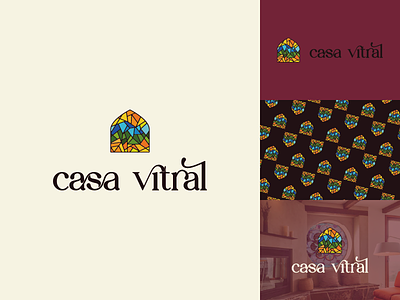 Casa Vitral brand branding house logo logotype stained glass window