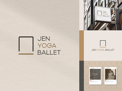 Jen Yoga Ballet ballet branding chile design logo logotype mockup yoga