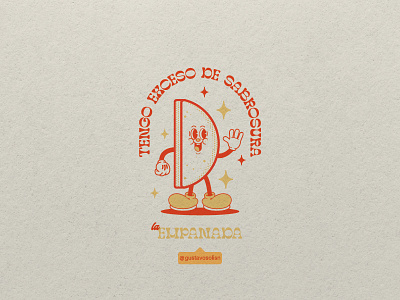 Empanada character flat design food illustration mascot retro vector venezuela vintage