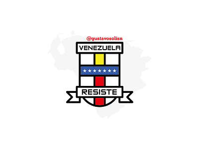 - Venezuela Resiste - badge freedom illustration venezuela