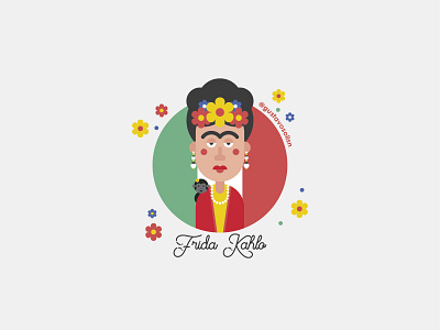 Frida Kahlo cdmx characters flat design flat illustrator frida kahlo illustraion illustration mexico vector venezuela