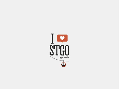 i love Santiago chile design flat logo santiago de chile typography vector