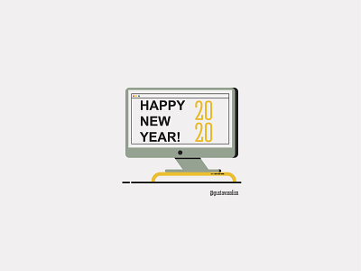 Happy New Year browser chile computer flat design happy holidays happy new year happy new year 2020 illustration venezuela