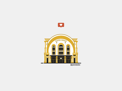 Teatro Baralt building design flat design illustration illustrator lovely maracaibo theater design vectors venezuela