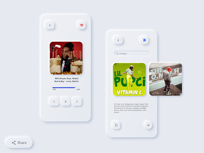 Neumorphism Music Player concept figma neumorphism music player ui user interface