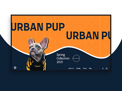 Urban Pup app branding clothing design dog minimal ui ux web
