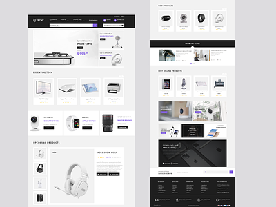 Techy - Electronics Ecommerce store design ecommerce electronics minimal store ui ux web