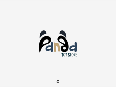 Panda brand business company draw logo panda