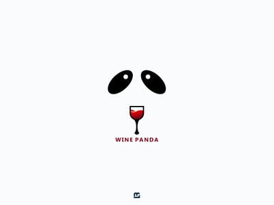 Wine panda brand branding business company draw drawing logo logo design logos panda vector wine