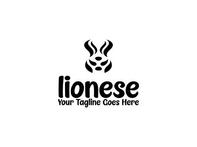 Lion abstract branding logo design
