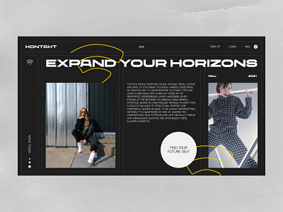 Kontakt - Landing Page branding design minimal ui web website