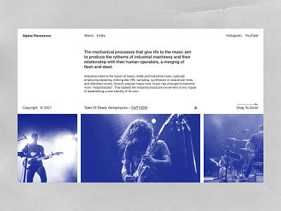 Alpine Reverence - Landing Page brutalist design duotone minimal ui web website