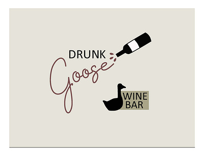 drunk goose logo design