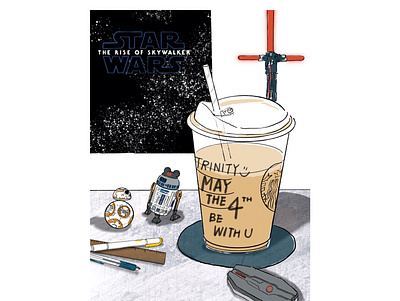 May the Fourth be with You architect architecture coffee debut design desk disney illustration procreate starwars starwarsday work