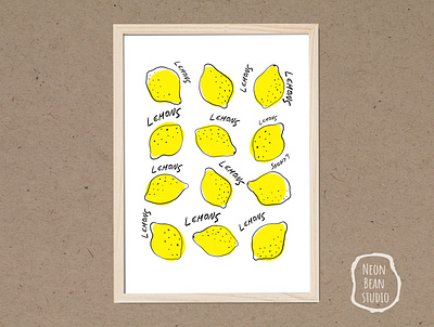 Abstract minimal lemons illustration abstract lemons affinity affinity designer fruit illustration lemon lemon illustration minimal minimal illustration scandinavian