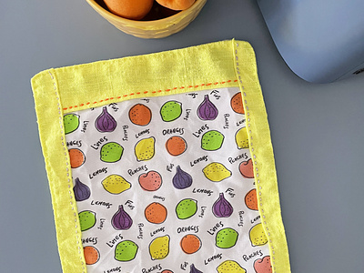 Toaster cover + Minimal Fruits Pattern affinity designer fabric pattern fruits madeinaffinity pattern textile design textile pattern