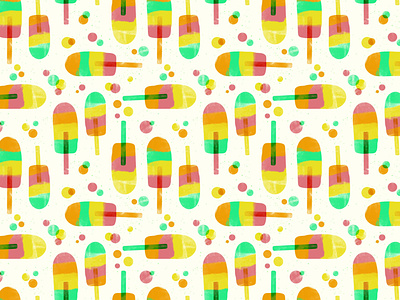 Happy Summer Vibes- Seamless Pattern adobe fresco fruit happy illustration juice mango mint orange pattern designer popcicle seamless pattern summer summer pattern surface design texture vacation watermelon
