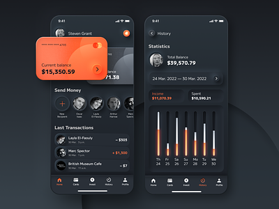 Bank. Mobile App Interface. Neumorphism finance app interface design mobile app neumorphism ui user interface design