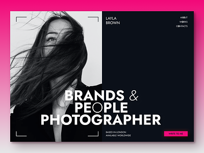 Photographer Website Concept concept design people photography portfolio typo typography ui web web design website